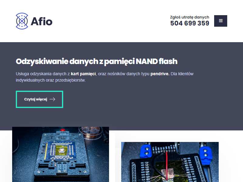 Afio: sprawne odzyskiwanie danych z pamięci oraz z NAND flash 